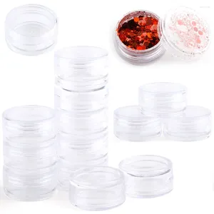 Bottiglie di stoccaggio 50pcs 2,5 g bottiglia vuota pancetta in plastica contenitore cosmetico remilocabile organizzatore di cassette per il trucco portatile scatole