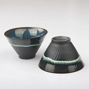 Tazze da tè 6 pezzi/60 ml RU Kiln porcellana tazza di porcellana cono maestro set di ceramica fatta a mano da tè di bellezza di bellezza di bellezza da tè per la meditazione da viaggio