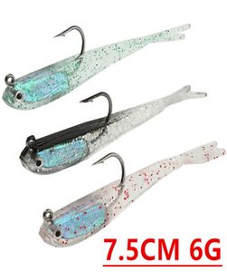 1pcs 6 Color 75 см 6G Bionic Fish Crows Crow Loving Hooks Fishhooks Мягкие приманки заманивают аксессуары для рыбалки Pesca L0304589723