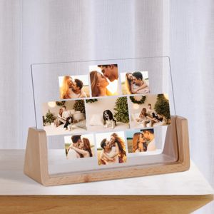 Custom Paar POS Collage Rahmen Home Schlafzimmer Dekoration Personalisierter Bilderrahmen für Ehemann Ehefrau Valentinstag Geschenkidee 240403