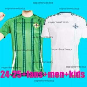 Nordirland 2024 Euro Cup Soccer Jersey New 2025 National Team 24 25 Football Shirt Men Kid Kit Set Home Green Away White Mens Uniform Charles Thompson McNair