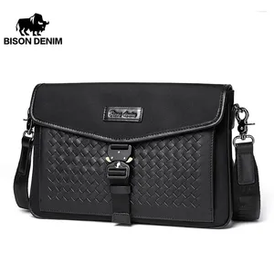 Bag Bison Denim Mężczyzna moda na ramię teczka biznesowa torby posłańca Crossbody Casual Man torebki n20141-2b