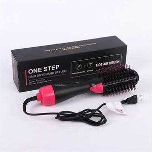 Hair Curlers Straighteners New 2-in-1 hot air comb/negative ion hair dryer curler Straight comb Household H240415