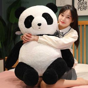 Fyllda plyschdjur Big Animal Plush Stuffed Toy Giant Panda Bear Pillow Fluffy Panda Plysch Toy Cartoon Kawaii Doll Kids Girl Gift L47