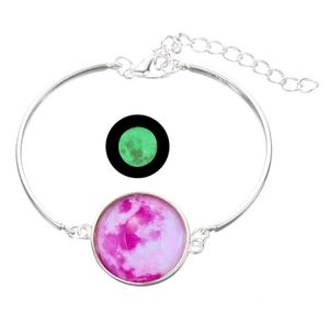 Fashion Blow in the Darkness Crystal Bransoletka biżuteria Luminous Star Series Planet Bransoletki Banles Glass Cabochon Bracelets 081150688