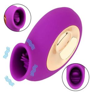 Massageföremål SEXY CLIT NIPPLE SUCKER TONGEN Vibrator Oral Pussy Slicking Rechargeble G Spot Clitoral Stimulator Female Masturbato7024082