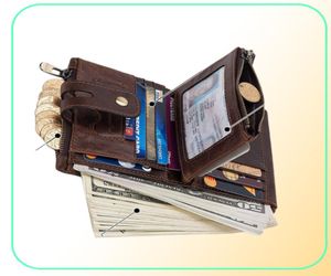 män plånbok mynt handväska midja väskor pochette kedja handled sammansatt antitheft borstat multicard hästläder europeiska och amerikanska 8134446