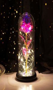 Rosa eterna con luci flash a LED leggera con foglio luminio Rosa San Valentino Giorno Happy Mother039s Giornata Gift Birthday Sea Way DWA4093391718