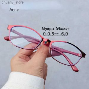 Okulary przeciwsłoneczne kobiety anty-bliskie lekkie okulary czytania różowe fioletowe pełne ramy okulary komputerowe Presbyopia Diopter recepty 0 do +4.0 y240416