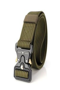 Fashion Men Belt Tactical Gürtel Nylon -Taillengürtel mit Metallschnalle Verstellbares Hochleistungs -Training Taillengürtel Jagdzubehör5929190