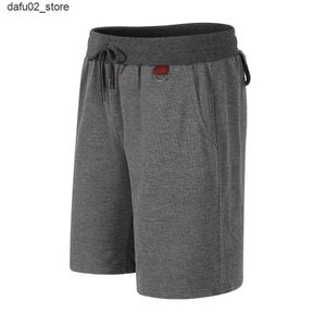 Shorts masculinos 2024 Novos homens que usam shorts de corrida algodão de algodão Sweatpants Fitness calças curtas academia de ginástica masculino de treinamento esportivo q240416