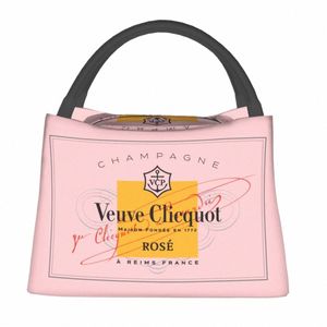 Niestandardowe V-Veuvs C-Clicquots Torba na lunch Fi Portable Lunch Box Picnic Bag Fi Oxford Termal Tote torebki E3VZ#