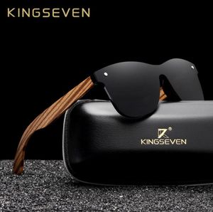 Kingseven 2019 occhiali da sole polarizzati uomini uomini donne zebra mebra metro specchio piatto lente piatto guida UV400 occhiali T1912302447090