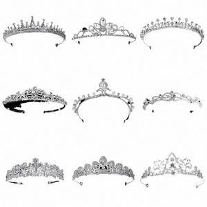 Crystal Tiara Bridal smycken utsökta brudparty Rhineste Bridal Crown New Hair smycken Kvinnor Huvudstycke hår Accorie D7qk#