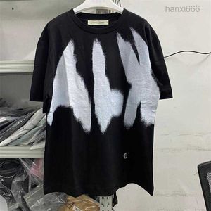 브랜드 티셔츠 연주 여름 뉴 Tshirts Alyx 고품질 면화 패턴 티셔츠 느슨한 짧은 Haikyuu 4JJC