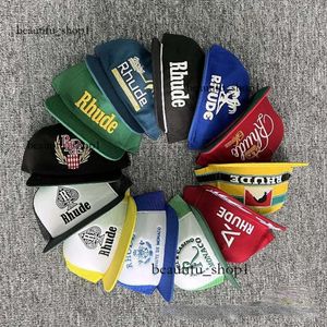 Rhude Ball Caps Tide Brand American Truck Hat Mens and Women's同じスタイルフラットブリム野球帽秋と冬693