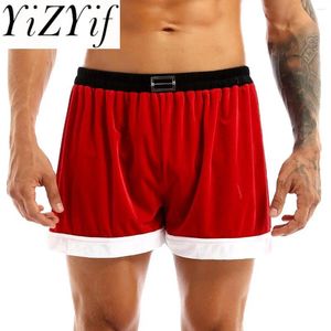 Underpants Mens Flannel Christmas Holiday Babbo Natale Shorts Boxer No Novety Gift Bikini Bikini Naus Trunks