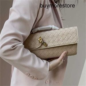 7a Bottegvenetas Andiamo Long Clutch Handbag Weave Handswen Leather Bag Handheld Bag Handheld One Shourdle Bage Border Wholesale