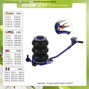 Carro VEVOR VEVOR de 3/5 carros Triple Bag Jack pneumático Jack pneumático Altura de levantamento rápido de 16 polegadas / 40cm para caminhão de carro Van SUV Auto Repair Ferramenta de Reparação L49