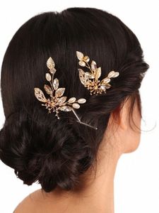 Винтажные золотые свадебные акции для волос птицы, чтобы быть головными, от головы 2pcs Женщины головные украшения 35oL#