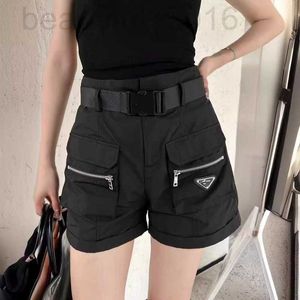 Frauen -Shorts -Designerin South Oil 2024 Frühling Neue leichte luxuriöse europäische Waren vielseitig einfacher Freizeitgürtel Tasche Arbeit Kleidung High Taille für Frauen Sasi Sasi