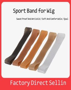 Non Slip Wig Gripper Silicone Grip Head Band Unisex Rop Shaped Sport Elastic Hair Wrap Headband Clear Sports Hairband Skin Black C8961439