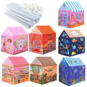 Crianças dobráveis brincadeiras de tendas penhas househ interior tenda externa infantil meninos crianças crianças tendinha grande presente de clayhouse para meninos e meninas 240415