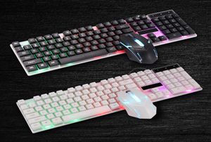 Nowa LED PC Gaming Gaming klawiatura i mysie kombinacja 24G klawiatura gier Zestaw Gaming Klawiatura przewodowa ergonomiczna dla laptop6444219