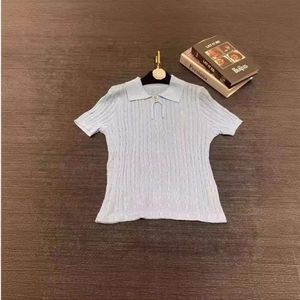 Ralp Laurens Polo Designer Knitwear RL Top Quality Luxury Fashion Pony broderad polo Kort ärm Knitkläder Små degvridningar LAPEL Simple T-shirt Kvinnor