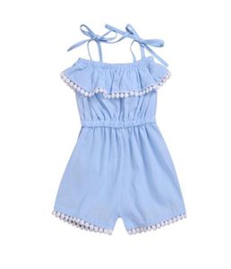 Ins Kids Tasarımcı Kıyafetleri Kızlar Bebek Onesies Giyim 2019 bebek kız kıyafeti offshoulder genel romper tulum pantolonları giydirir7156956