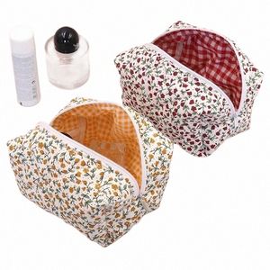 Bolsa de maquiagem floral FROMENTE Organizador de armazenamento estampado Poupa de cosméticos Bolsa de cosméticos Bolsa de maquiagem de maquiagem cosmética y9gt#