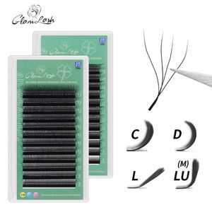 GLAMLASH 4D - Shaped Eyelash Extension Automatic Flowering W Fake Lashes 0.07mm C/D/L/LU Curl Individual