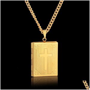 Hänge halsband Jesus Cross Halsband smycken för män kvinnor 14k gul guldkedja manlig povarets stil Crucifix Drop Delivery Pendant DHXPQ