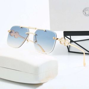 Óculos de sol da marca de luxo moda casual sem moldura, óculos de sol sem moldura designers de alta definição de óculos de sol polarizados Óculos de sol elegantes com caixa original