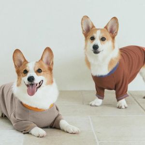 Hundkläder mode och praktisk tröja för medelstora till stora raser - Långa ärmar varma husdjurskläder fyrbenta jumpsuits