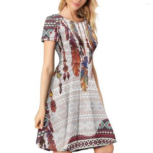 فساتين الحفلات Hycool Dream Catcher Desgin Summer Dress الأنيقة الكلاسيكية السيدات النساء غير الرسميات القوطية الرداء