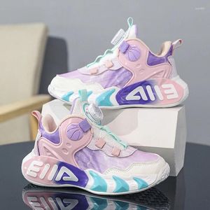 Scarpe da basket per tutta la stagione Kids Cute Girls Rosa Sneaker Casual Sport per bambini non slip per bambini