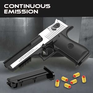 Gun Toys Desert Eagle - Eiezione automatica Black Eiezione giocattolo Gun Burst Bullet Pistol Boys Game Outdoor 240417