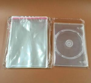 2000pcs CD DVD Record Plastic Bags Disc Case Holder Storage Plastic Wrap Clear Self Adhesive Cellophane Packaging Bag