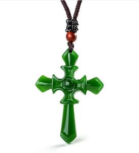 Certifierad 100% naturlig Hetian/Afghan Jade Carved Pendant Necklace Charm Jewelry/Jewellery Amulet Lucky1052980