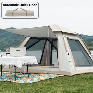 58 Person utomhus Automatisk Quick Open Tent Rainfly Waterproof Camping Family Instant Setup With Carring Bag 240416