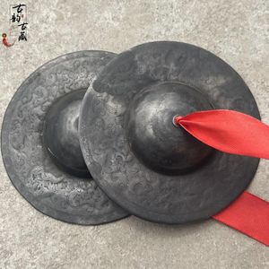 Halsband örhängen set gamla cymbaler gamla silvervaror liten koppar beijing cymbal hatt handgjorda