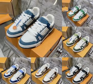 Дизайнер Maxi Trainer Sneaker Мужчины Женщины Склейк Кожаные баскетбольные кроссовки высокий размер 35-45