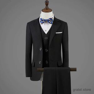 Suits Children Formal Jacket Vest Pants Bowtie 4PCS Performance Photograph Suit Boys Wedding Dress Gentleman Kids Ceremony Costume