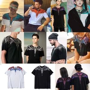 marcelo t shirt Designer Men Women Summer Fashion Graffiti Chest Print 2024 New Style 1:1 High Quality Black Red Mix Match Size M-2XL