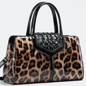 Borse da donna leopardo della moda con coulistica da donna in pelle europea borse da donna in pelle femmina borse da femmina