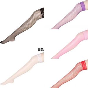 Sexy Socken sexy Frauen hohe Taille Fishnet Stocking Fishnet Club Strumpfhosen Stricken Netz Strumpfhosenhose Mesh Dessous 1pair = 2pcs dww22 240416