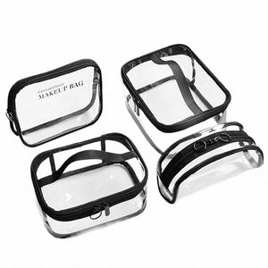 1pc Travel Pvc Cosmetic Bags Женщины прозрачные прозрачные прозрачные мешки с застежкой на молнии Организатор ванна w Make Up Tote Mudbags Case U6qx#