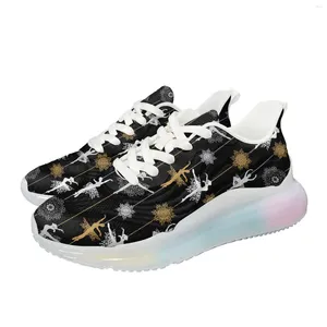 Casual Shoes InstantArts Ballet Dancer Print Air Cushion For Women Girls Mesh Breattable Outdoor Sport Sneakers Training Footwear Thick
