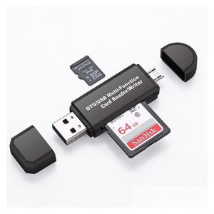 Memory Card Readers 2 In 1 Otg/Usb Mti-Function Reader/Writer For Pc Smart Mobilephones With Bag Or Box Pacakge Drop Delivery Computer Dhuem